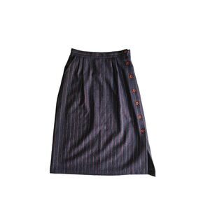 vintage button midi skirt
